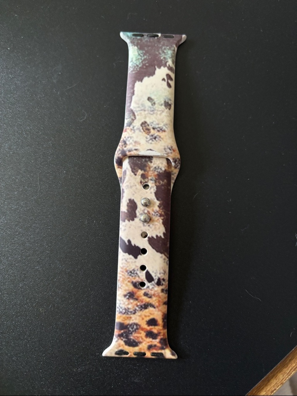 Leopard Cowhide Print Silicone Apple Watch Band